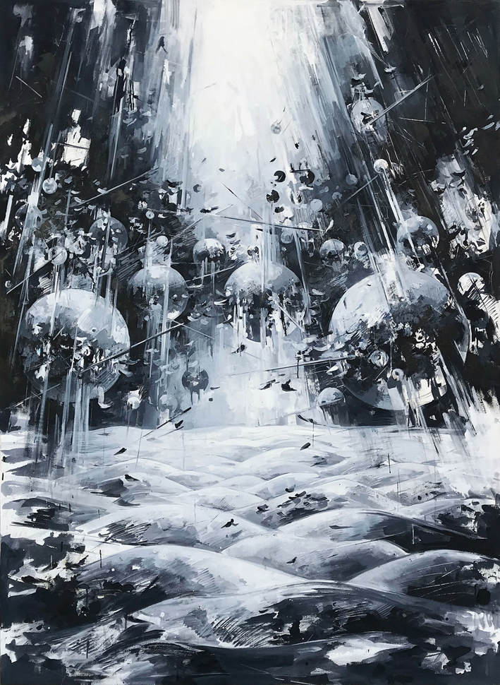 Utopia IX , 190 x 140 cm,  oil on canvas, 2018