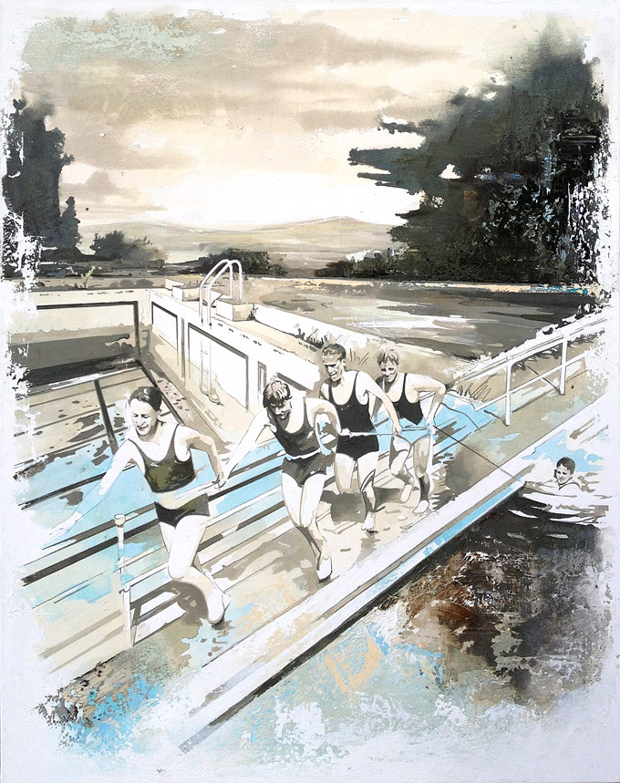 Pooltime 04, 130 x 105  cm, Öl auf Leinwand , 2014